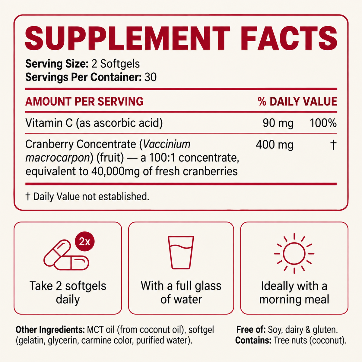 Cranberry Concentrate Softgels