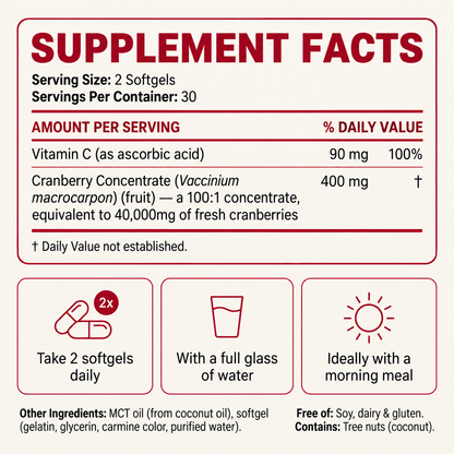 Cranberry Concentrate Softgels